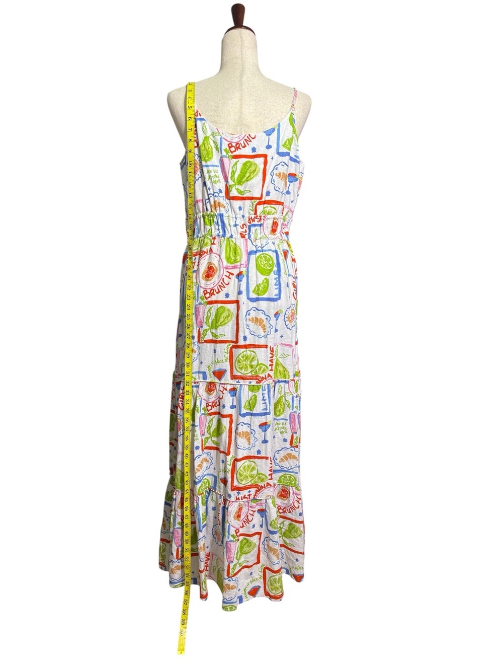 NWT Cynthia Rowley Girls Just Wanna Brunch Linen Blend Midi Dress Large